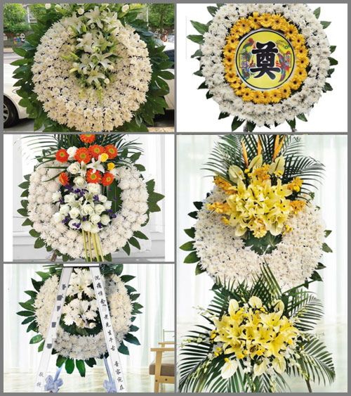 福建漳州平和县国强乡白水村花圈速递